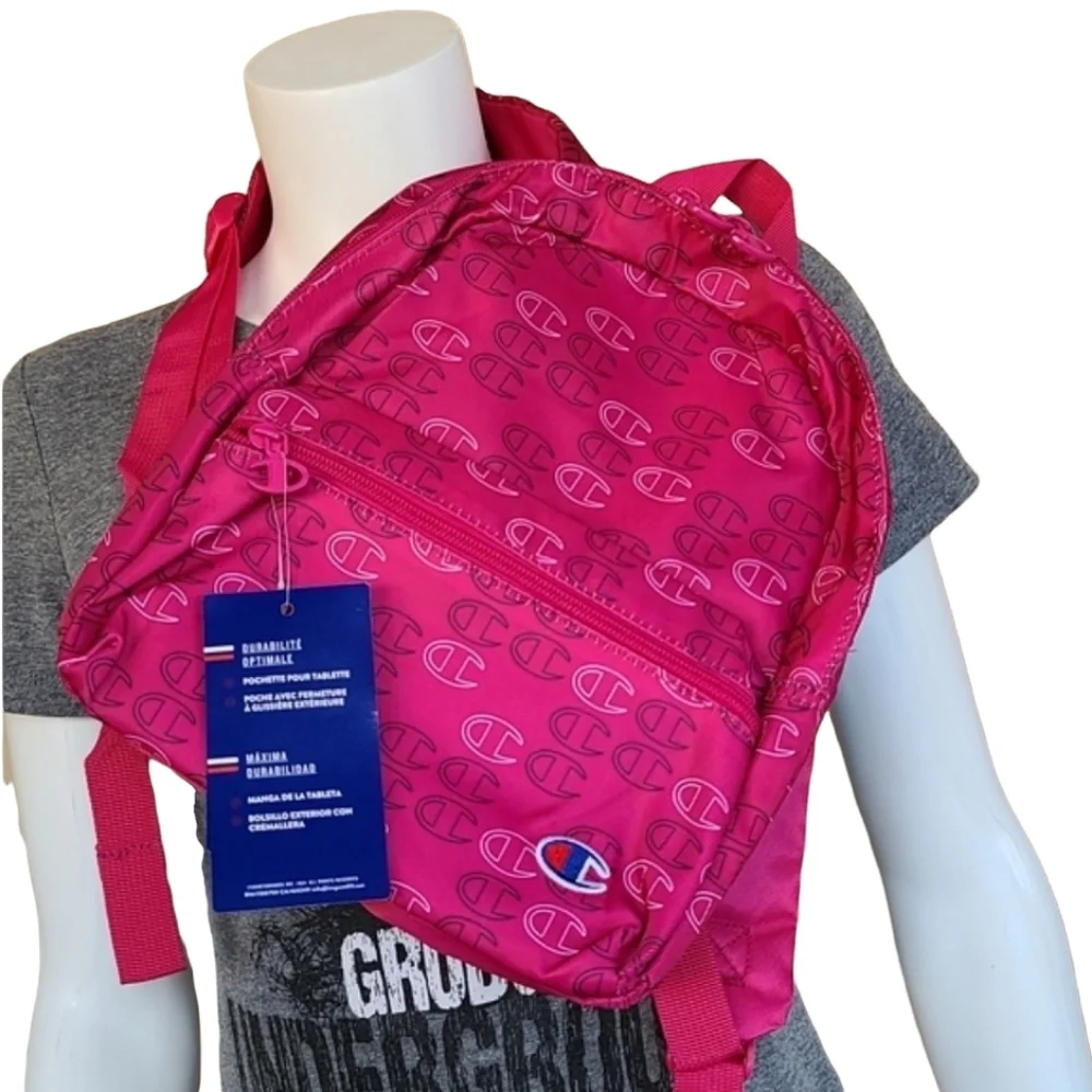 CHAMPION Supercize All Over Logo Mini Backpack Sling Bag Purse Travel School